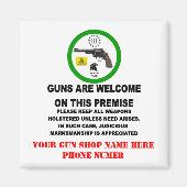 銃の歓迎 マグネット (正面)