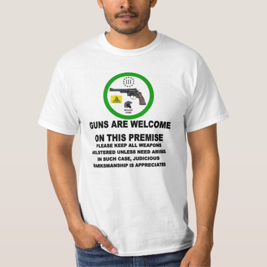銃の歓迎 Tシャツ (正面)