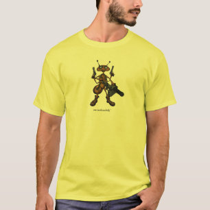 銃の漫画のスケッチのTシャツを持つおもしろいな火蟻 Tシャツ
