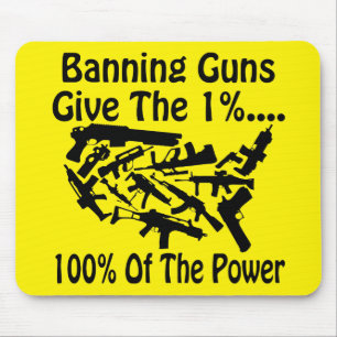 銃の禁止力の1%100% マウスパッド