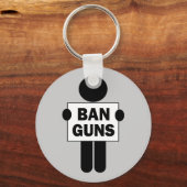 銃の禁止 キーホルダー (正面)