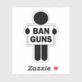 銃の禁止 シール (シート)