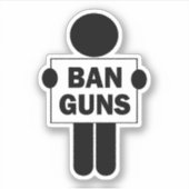 銃の禁止 シール (正面)