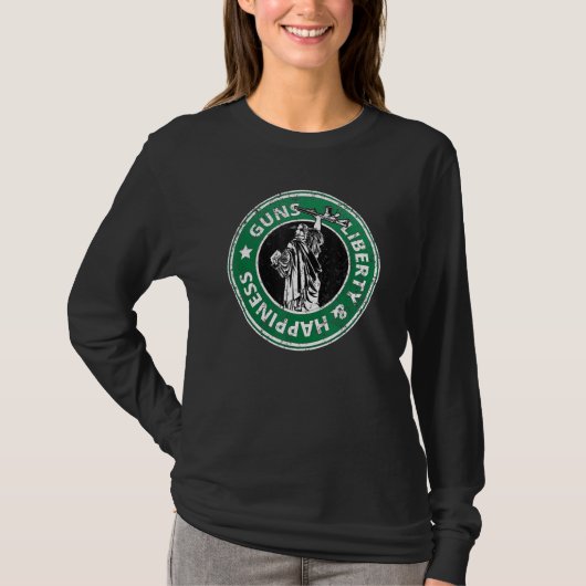 銃の自由と幸福 Tシャツ (正面)