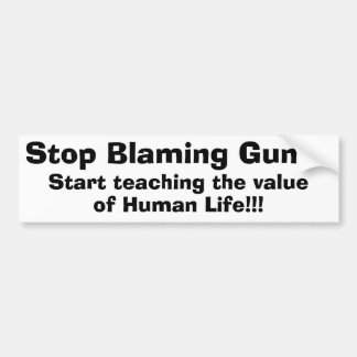 銃の責任にすることを止めて下さい! バンパーステッカー