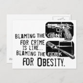 銃の責任にすること ポストカード (正面/裏面)