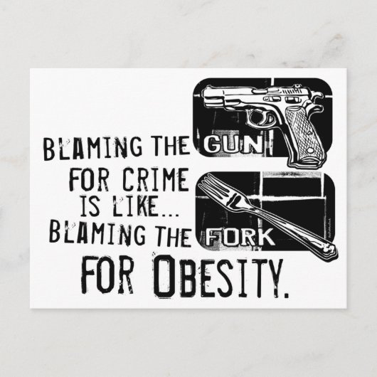 銃の責任にすること ポストカード (正面)