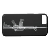 銃の高い詳細のX線からの実質AR-15 CTスキャン Case-Mate iPhoneケース (裏面(横))