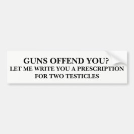 銃はおこらせますか。 バンパーステッカー