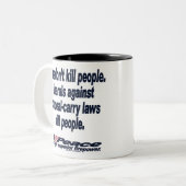銃は人々のマグを殺しません ツートーンマグカップ (正面左)
