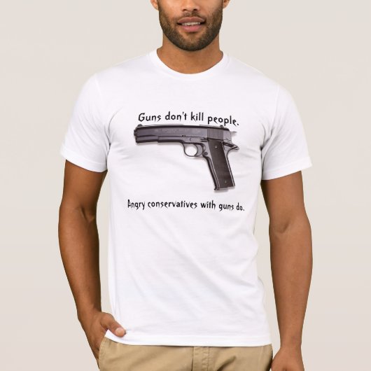 銃は人々を…殺しません Tシャツ (正面)