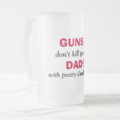 銃は人を殺さないでパパはかわいらし... フロストグラスビールジョッキ (正面左)