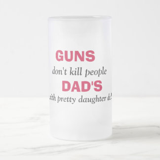銃は人を殺さないでパパはかわいらし... フロストグラスビールジョッキ