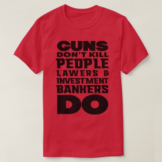 銃は人を殺さないブラック Tシャツ (デザイン正面)