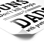 銃は人を殺さない、娘とのパパかわいらし フォトプリント            (角)