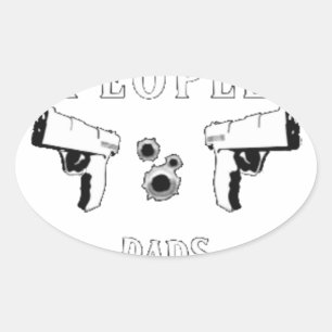 銃は人を殺さない… 楕円形シール