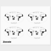 銃は人を殺さない… 楕円形シール (シート)