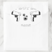 銃は人を殺さない… 楕円形シール (バッグ)