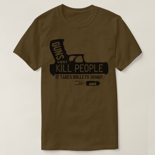 銃は人を殺さない Tシャツ (デザイン正面)