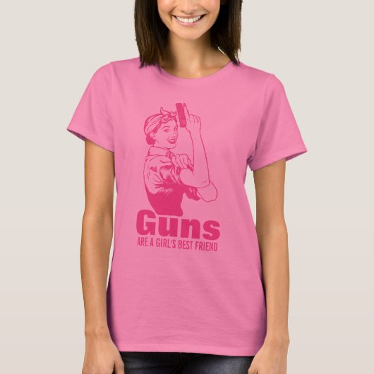 銃は女の子の親友のワイシャツです Tシャツ (正面)