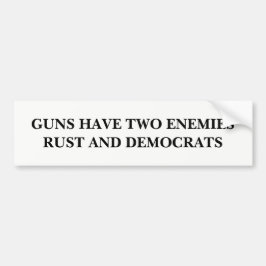 銃は2人の敵を備えています バンパーステッカー