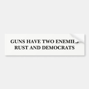 銃は2人の敵を備えています バンパーステッカー