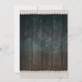 銃またはグリッターウッドレース性別シャワーを明らかにする 招待状 (裏面)