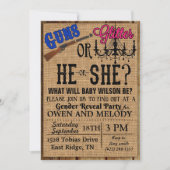 銃またはグリッタージェンダーの明かす招待状 招待状 (正面)