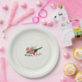 銃またはバラの性は装飾的なプレートを明らかにします ペーパープレート (パーティー)