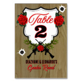 銃またはバラの性別の表示 テーブルナンバー (裏面)