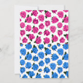 銃またはバラの性別の表示 招待状 (裏面)