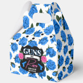 銃またはバラジェンダーがピンク/青の赤ちゃんシャワーを明らかにする フェイバーボックス (正面)