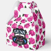 銃またはバラジェンダーがピンク/青の赤ちゃんシャワーを明らかにする フェイバーボックス (正面)