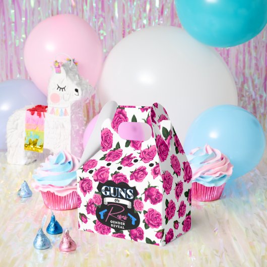 銃またはバラジェンダーがピンク/青の赤ちゃんシャワーを明らかにする フェイバーボックス (パーティー)