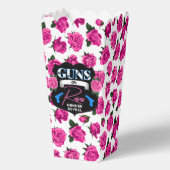 銃またはバラジェンダーがピンク/青の赤ちゃんシャワーを明らかにする フェイバーボックス (裏面)