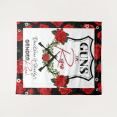 銃またはバラジェンダーが赤ちゃんのシャワーを明らかにする タペストリー (正面(横))