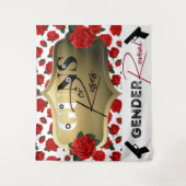 銃またはバラジェンダーが赤ちゃんのシャワーを明らかにする タペストリー (正面)