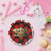 銃またはバラジェンダーが赤ちゃんのシャワーを明らかにする ペーパープレート (パーティー)