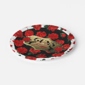 銃またはバラジェンダーが赤ちゃんのシャワーを明らかにする ペーパープレート (アングル)