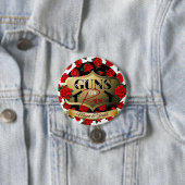 銃またはバラジェンダーが赤ちゃんのシャワーを明らかにする 缶バッジ (インサイチュ)