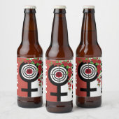 銃またはバラジェンダーが赤ちゃんシャワーを明らかにする|チームバラ ビールラベル (ボトル)