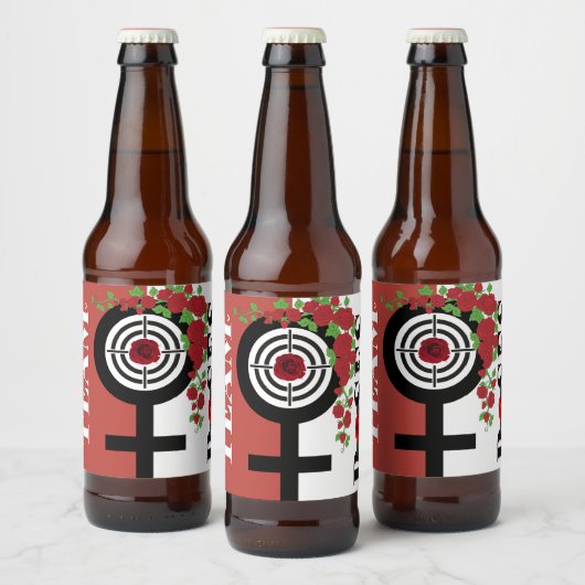 銃またはバラジェンダーが赤ちゃんシャワーを明らかにする|チームバラ ビールラベル (ボトル)