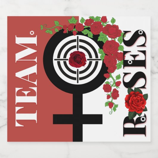 銃またはバラジェンダーが赤ちゃんシャワーを明らかにする|チームバラ ビールラベル (シングルラベル)