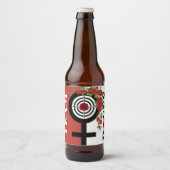 銃またはバラジェンダーが赤ちゃんシャワーを明らかにする|チームバラ ビールラベル (正面)