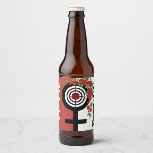 銃またはバラジェンダーが赤ちゃんシャワーを明らかにする|チームバラ ビールラベル (正面)