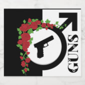 銃またはバラジェンダーが赤ちゃんシャワーを明らかにする|チーム銃 ビールラベル (シングルラベル)