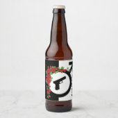 銃またはバラジェンダーが赤ちゃんシャワーを明らかにする|チーム銃 ビールラベル (正面)