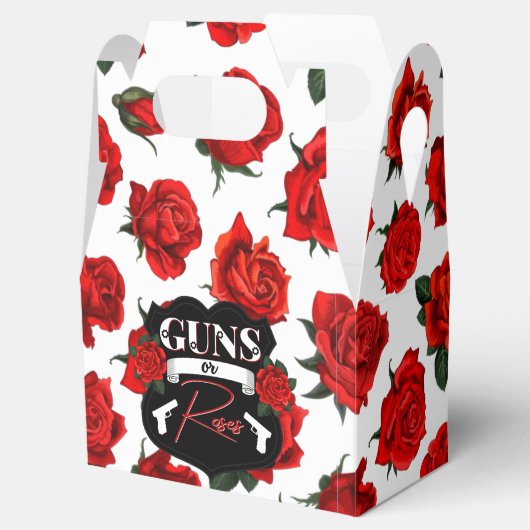 銃またはバラジェンダーが赤ちゃんシャワーバッジを明らかにする フェイバーボックス (オープン)