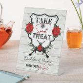 銃またはバラジェンダーが赤ちゃんシャワー治療を明らかにする 台座サイン (インサイチュ)