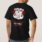 銃またはバラジェンダーが赤ちゃんシャワーTシャツを明らかにする Tシャツ (裏面)